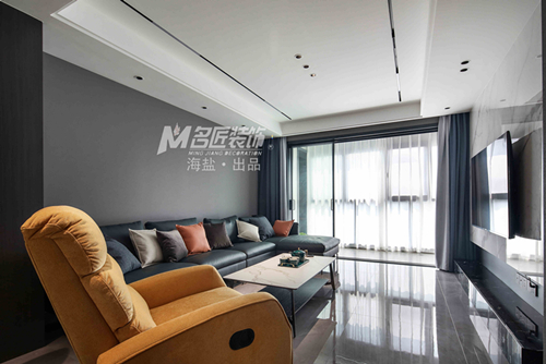 嘉興市濱海之星現(xiàn)代簡(jiǎn)約風(fēng)格三居室裝修案例